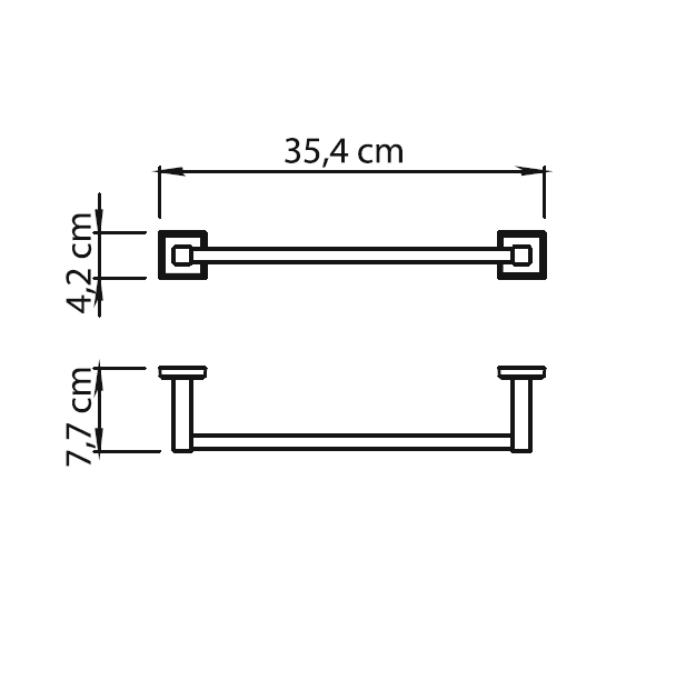 Gedy Colorado, полотенцедержатель, длина 35 см, цвет хром