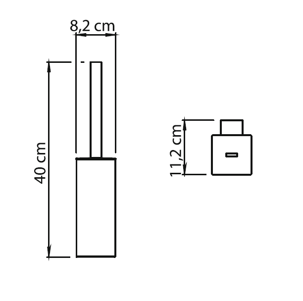 Gedy Lounge, настенный металлический ёрш, цвет хром