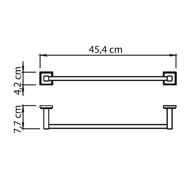Gedy Colorado, полотенцедержатель, длина 45 см, цвет хром