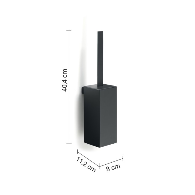 Gedy Lounge, настенный металлический ёрш, цвет черный матовый