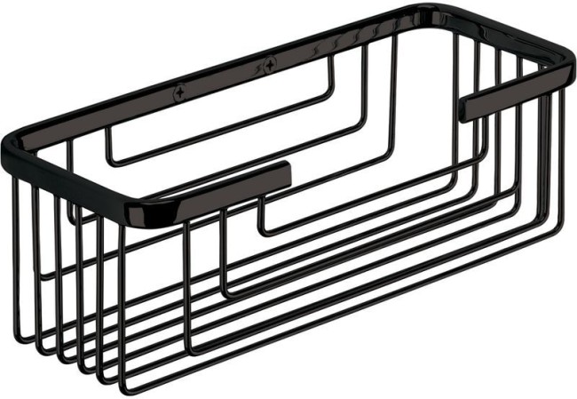 Gedy, решётка прямоугольная 1-уровневая (25,2х10,2хh8,6), цвет черный матовый