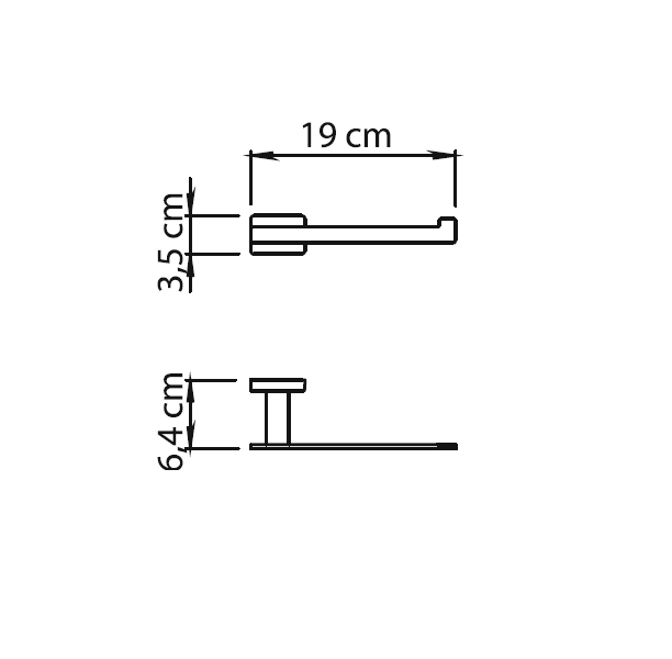 Gedy Atena, бумагодержатель, цвет черный матовый