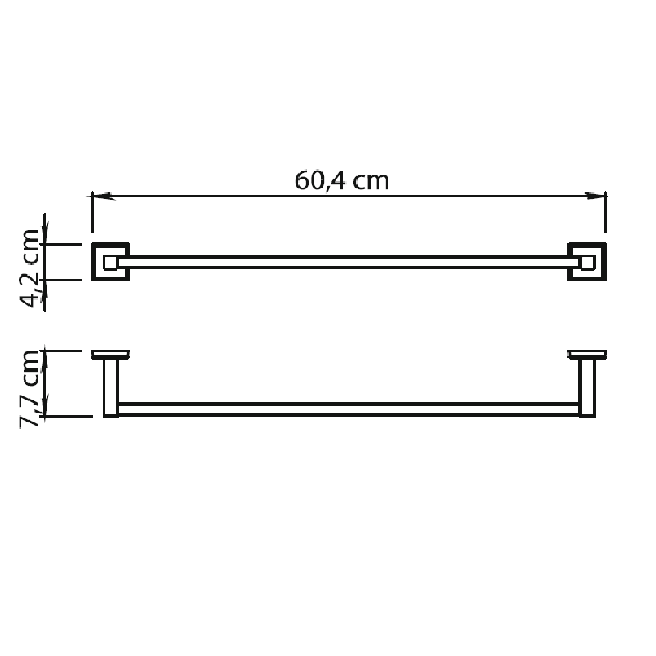 Gedy Colorado, полотенцедержатель, длина 60 см, цвет хром
