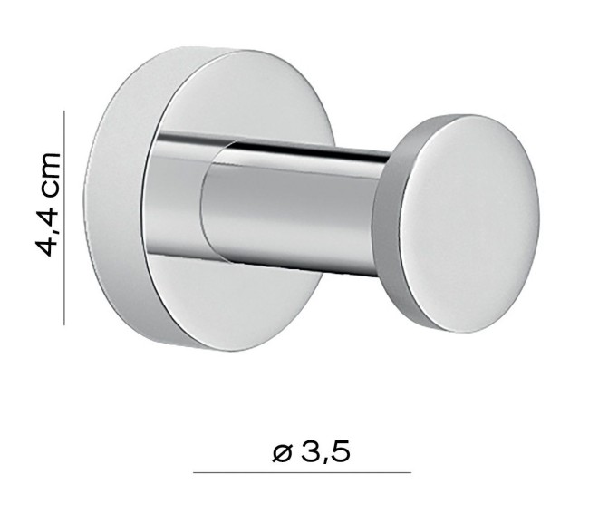 Gedy Ustica, крючок одинарный, цвет хром