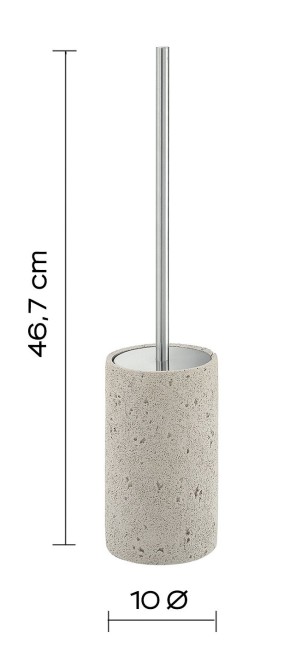 Gedy Ginevra, напольный ерш, цвет хром - серый