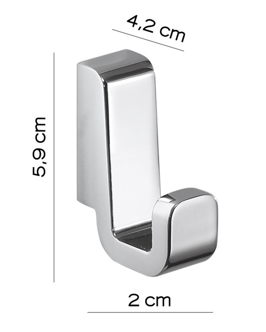 Gedy Samoa, набор из 2-х крючков, цвет хром