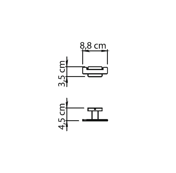 Gedy Atena, крючок двойной, цвет черный матовый