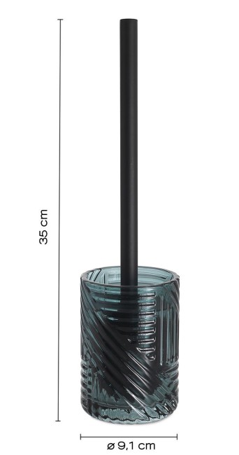 Gedy Corinne, напольный стеклянный ерш, цвет зеленый