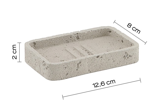 Gedy Ginevra, настольная мыльница, цвет серый