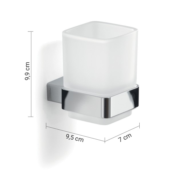 Gedy Lounge, настенный стеклянный стакан, цвет хром