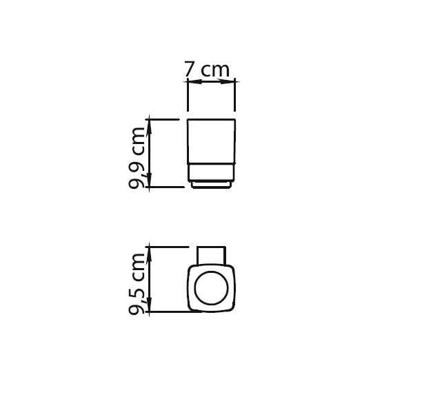 Gedy Lounge, настенный стеклянный стакан, цвет хром