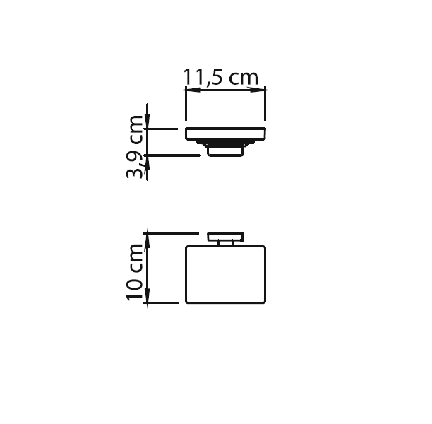 Gedy Atena, настенная стеклянная мыльница, цвет хром