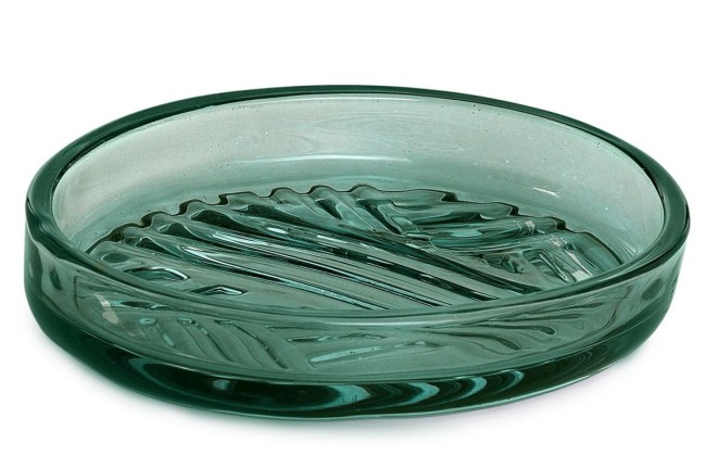 Gedy Corinne, настольная стеклянная мыльница, цвет зеленый