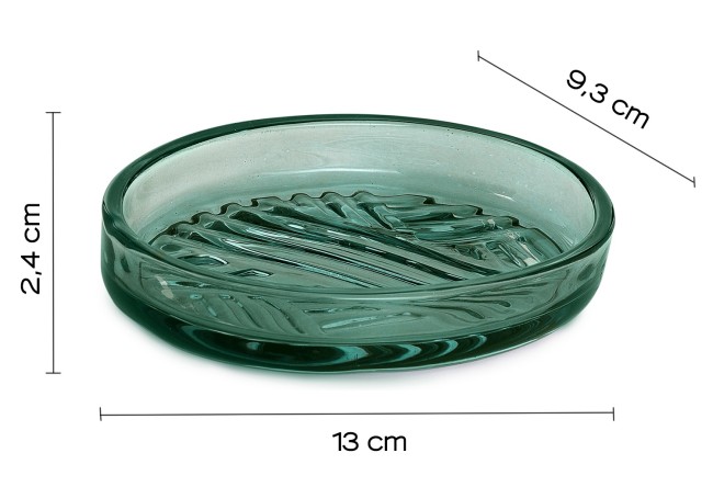 Gedy Corinne, настольная стеклянная мыльница, цвет зеленый