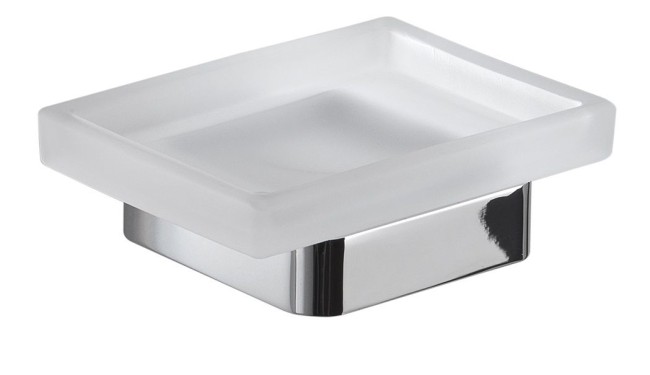 Gedy Samoa, настенная стеклянная мыльница, цвет хром