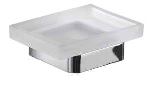 Gedy Samoa, настенная стеклянная мыльница, цвет хром