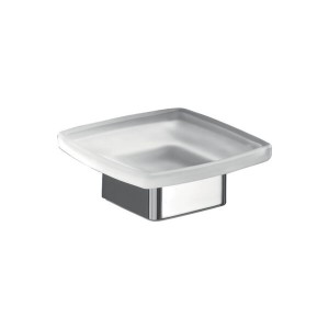 Gedy Lounge, настольная стеклянная мыльница на металлическом основании, цвет хром