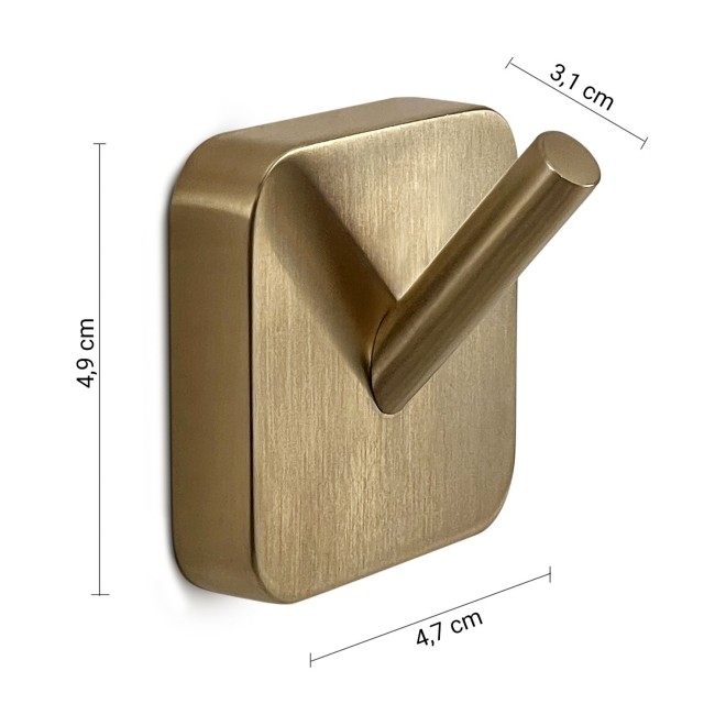 Gedy Tonga, набор из 2-х крючков, цвет матовое золото
