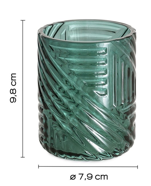Gedy Corinne, настольный стеклянный стакан, цвет зеленый