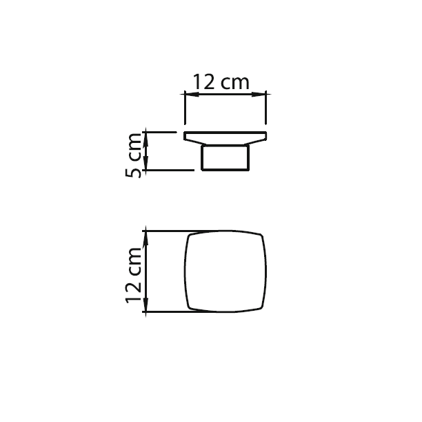 Gedy Lounge, настольная стеклянная мыльница на металлическом основании, цвет черный матовый
