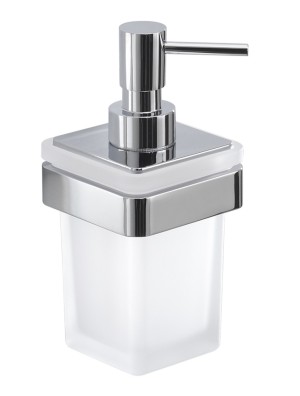 Gedy Samoa, настенный стеклянный дозатор c металлической помпой, цвет хром