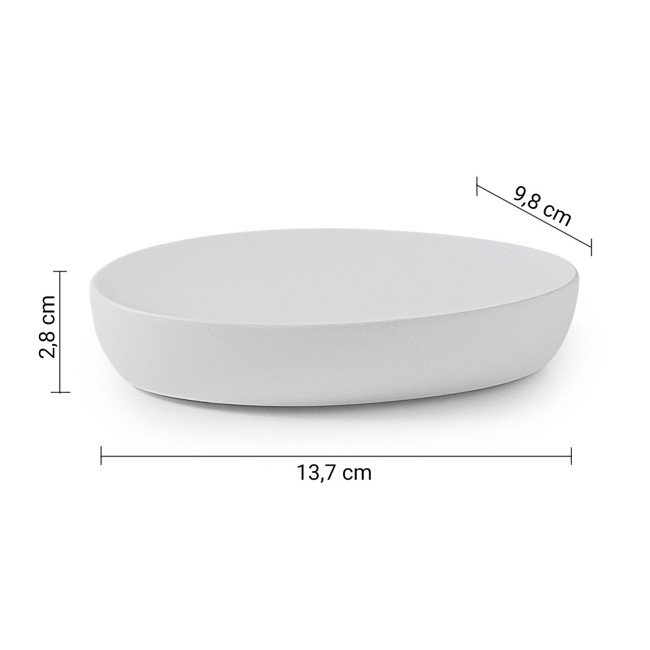 Gedy Brenda, настольная мыльница, цвет белый матовый