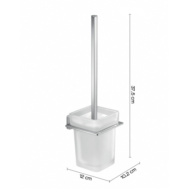 Gedy Atena, настенный стеклянный ёрш, цвет хром