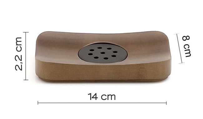 Gedy Dafne, настольная мыльница, цвет черный матовый - орех