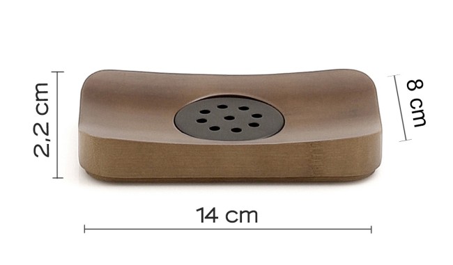 Gedy Dafne, настольная мыльница, цвет черный матовый - орех