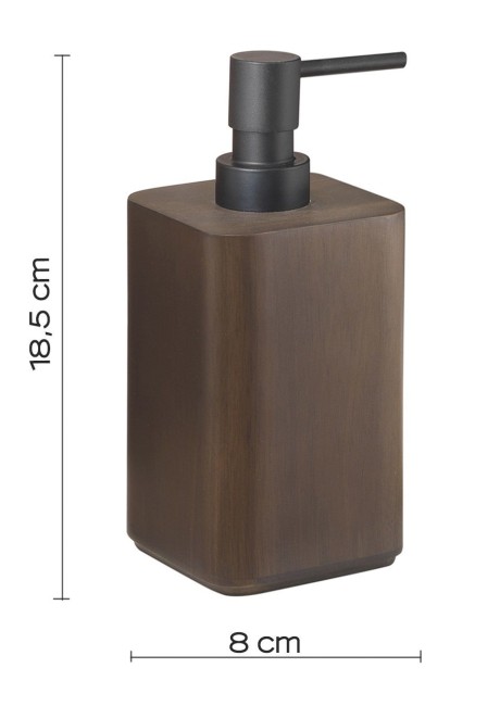 Gedy Dafne, настольный дозатор с пластиковой помпой, цвет черный матовый - орех