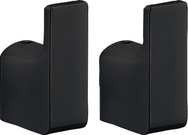 Gedy Pirenei, набор из 2-х крючков, цвет черный матовый