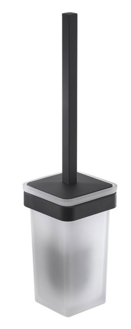 Gedy Samoa, настенный стеклянный ёрш, цвет черный матовый