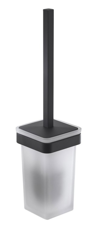 Gedy Samoa, настенный стеклянный ёрш, цвет черный матовый