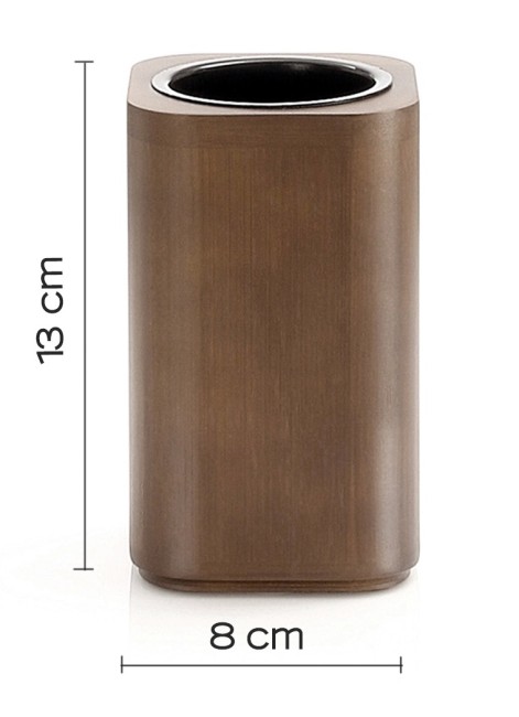 Gedy Dafne, настольный стакан, цвет черный матовый - орех