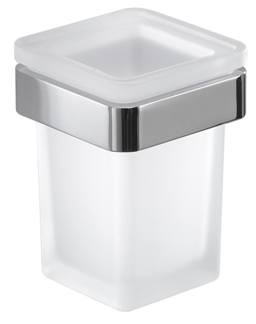 Gedy Samoa, настенный стеклянный стакан, цвет хром