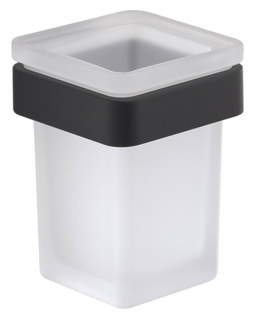 Gedy Samoa, настенный стеклянный стакан, цвет черный матовый