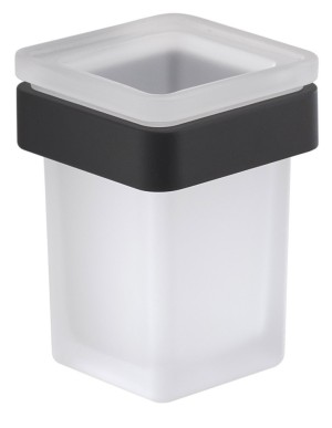 Gedy Samoa, настенный стеклянный стакан, цвет черный матовый