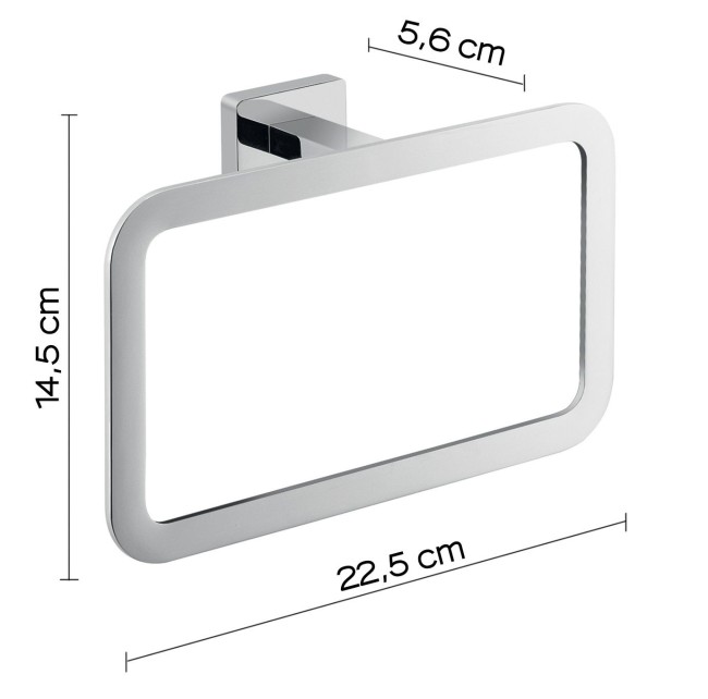 Gedy Atena, полотенцедержатель - кольцо, цвет хром