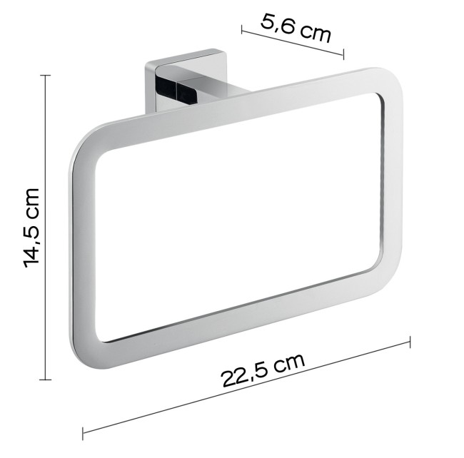 Gedy Atena, полотенцедержатель - кольцо, цвет хром