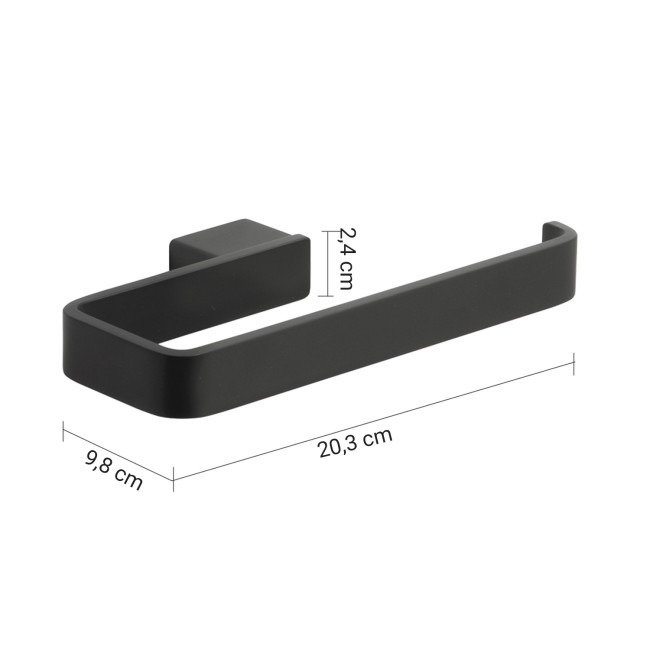 Gedy Lounge, полотенцедержатель - полукольцо, цвет черный матовый