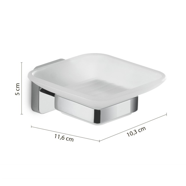 Gedy Tonga, настенная стеклянная мыльница, цвет хром