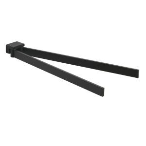 Gedy Lounge, полотенцедержатель двойной поворотный, цвет черный матовый