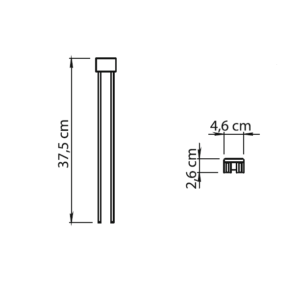 Gedy Lounge, полотенцедержатель двойной поворотный, цвет черный матовый
