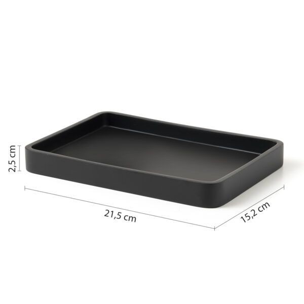 Gedy Brenda, настольный лоток, цвет черный матовый