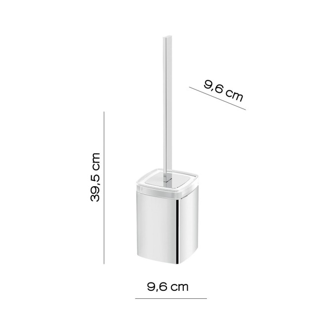 Gedy Elba, напольный металлический ёрш, цвет хром