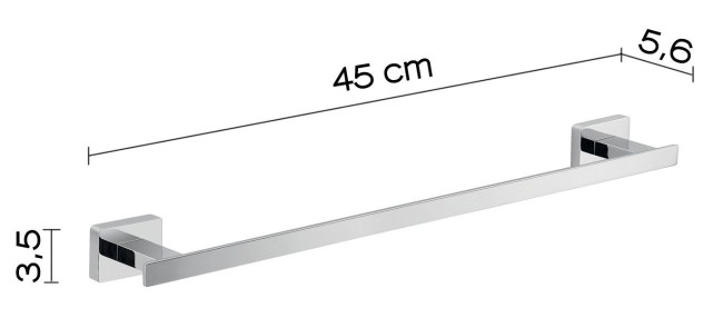 Gedy Atena, полотенцедержатель, длина 45 см, цвет хром