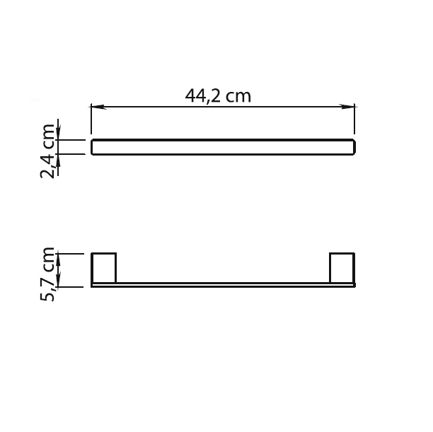 Gedy Lounge, полотенцедержатель, длина 44.2, цвет хром