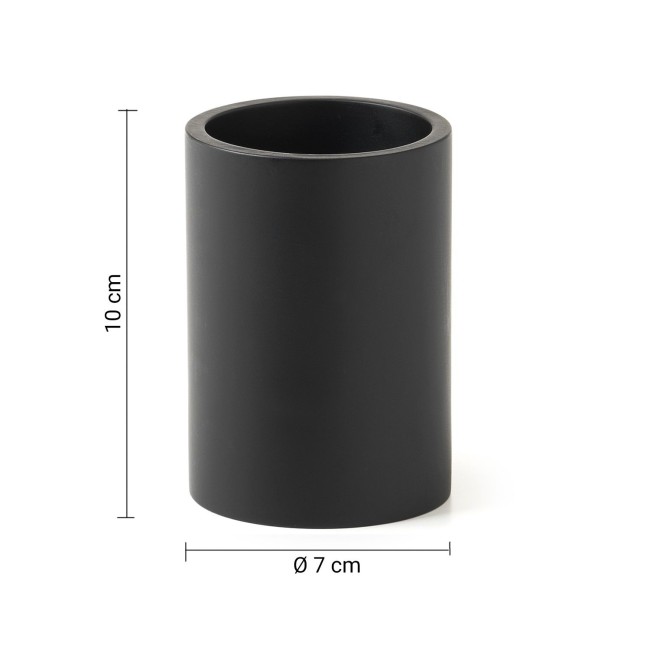 Gedy Brenda, настольный стакан, цвет черный матовый