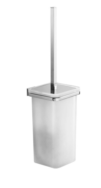 Gedy Glamour, настенный стеклянный ёрш, цвет хром