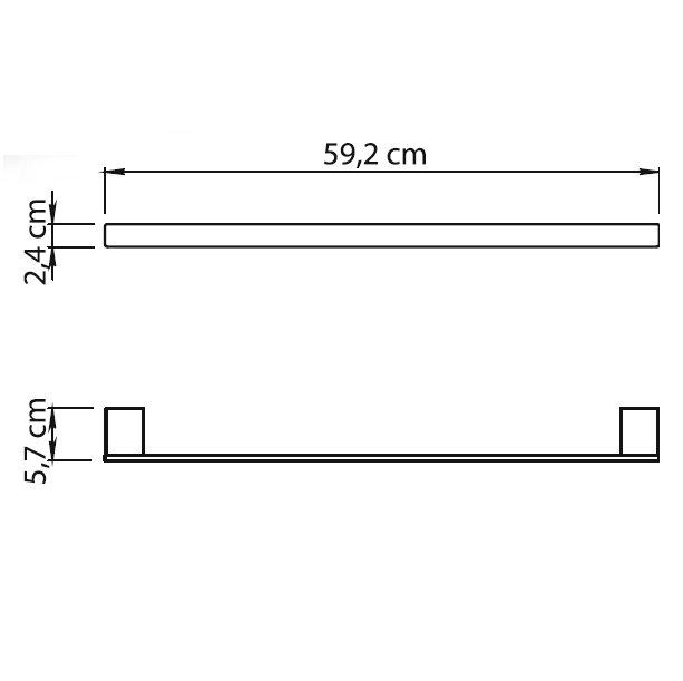 Gedy Lounge, полотенцедержатель, длина 59.2, цвет черный матовый
